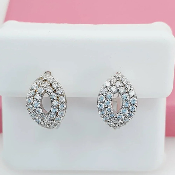 "925 Sterling Silver Cubic Zirconia Earrings, U19254656 - Picture 2 of 11